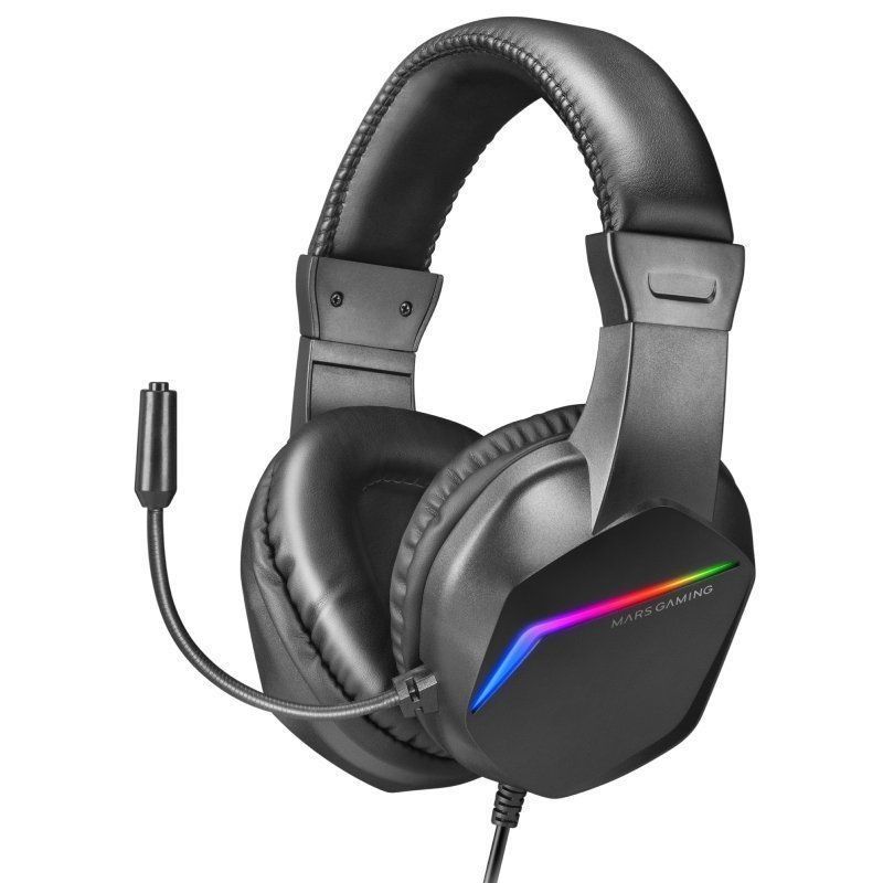 Auriculares Gaming con Diadema MARS GAMING MH122 - Jack 3.5mm · Cable 180cm · Micrófono · Negro