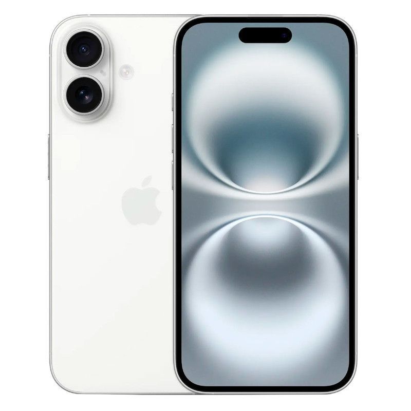 Smartphone APPLE 16 MYEF3QL/A - Chip A18 · 6.1" Súper Retina XDR · 256GB · iOs 18 · Blanco