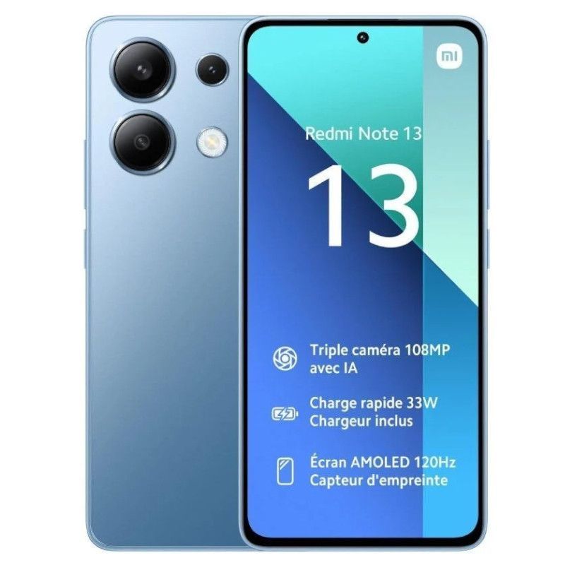 Smartphone XIAOMI Redmi Note 13 MZB0FY1EU - NFC · Snapdragon 685 · 6.67" AMOLED · 8GB · 128GB · Android · Azul