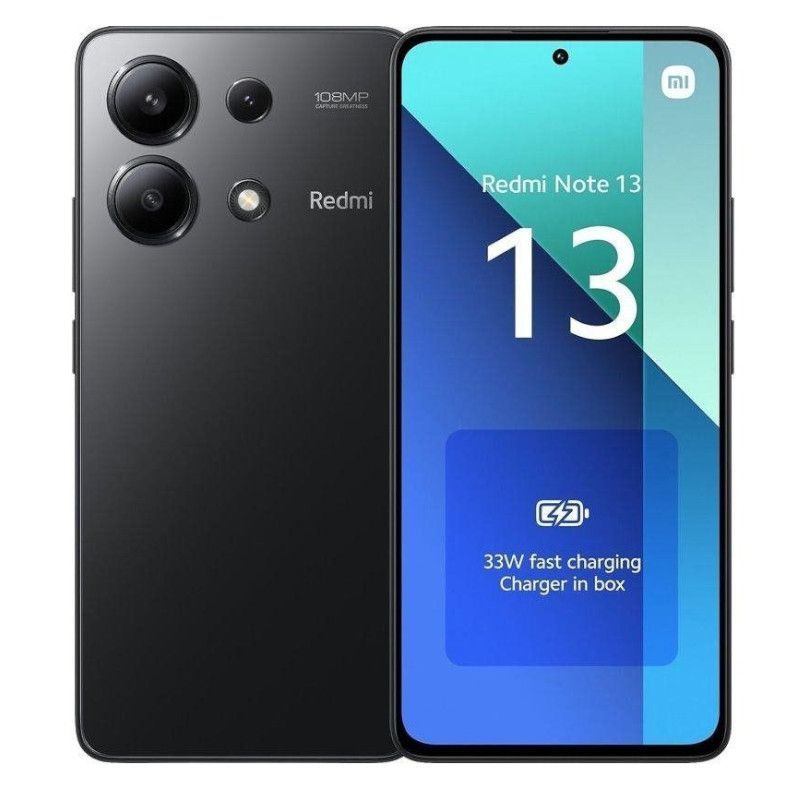 Smartphone XIAOMI Redmi Note 13 MZB0FY9EU - Snapdragon 685 · 6.67" · 8GB · 128GB · Miui 14 · Negro