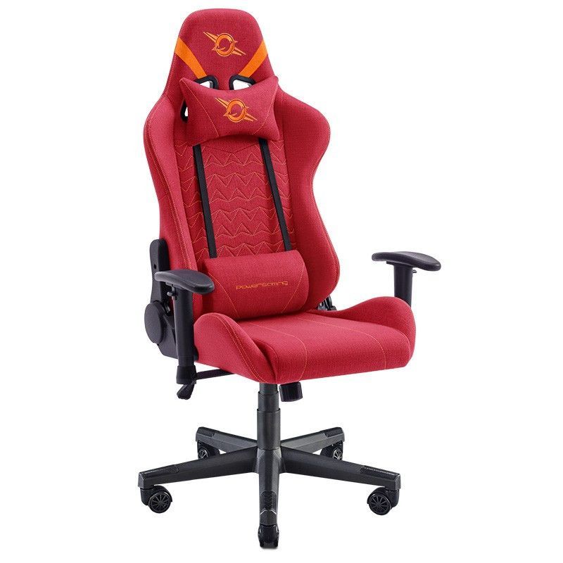 Silla Gaming de Tela POWERGAMING Qonos - Diseño Ergonómico · Rojo