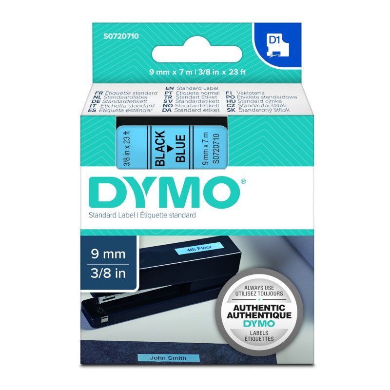 Cinta Original DYMO S0720710 Negro sobre Azul 9mm x 7m - S0720710