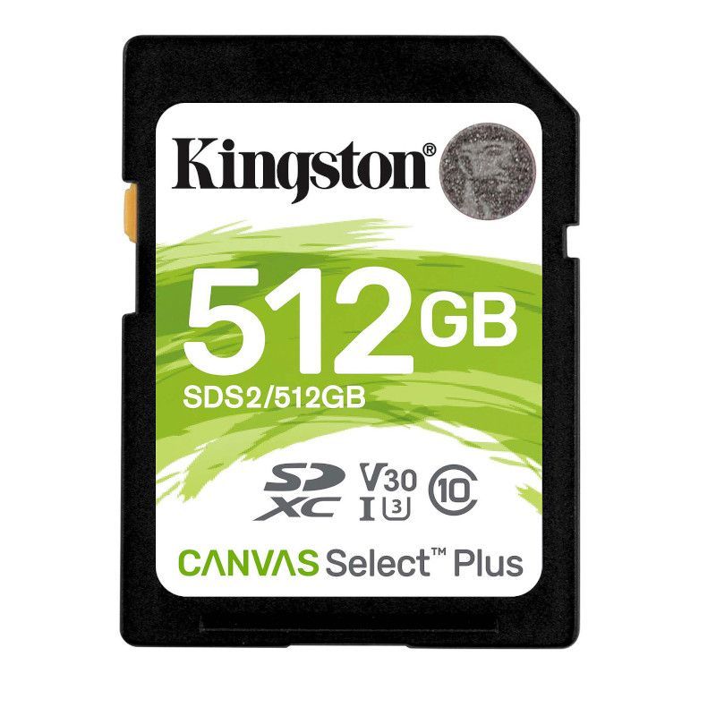 Tarjeta de Memoria KINGSTON Techonolgy Canvas Select Plus SDS2/512GB - 512GB · Clase 10