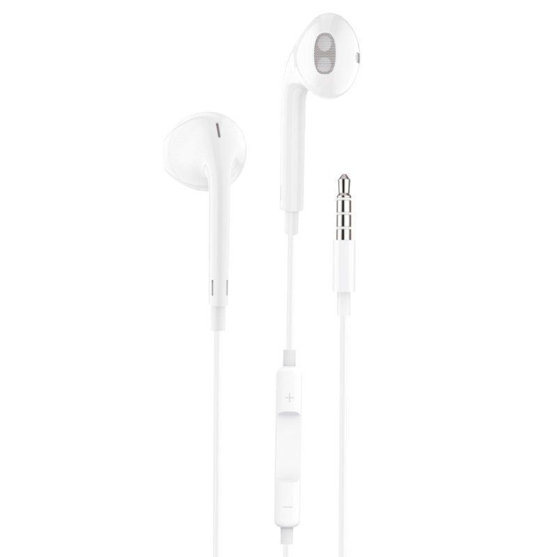 Auriculares con Cable TECH ONE TECH TEC1001 - Jack 3,5mm · Cable 1,2m · Micrófono · Blanco