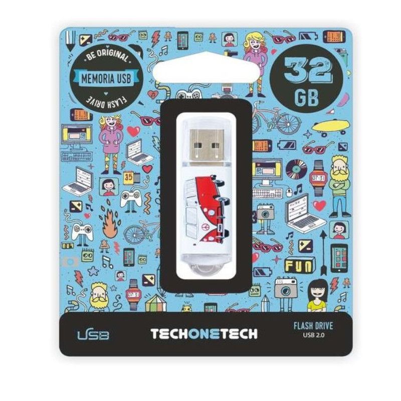 Pendrive TECH ONE TECH TEC4004-32 - 32GB · USB 2.0 · Camper