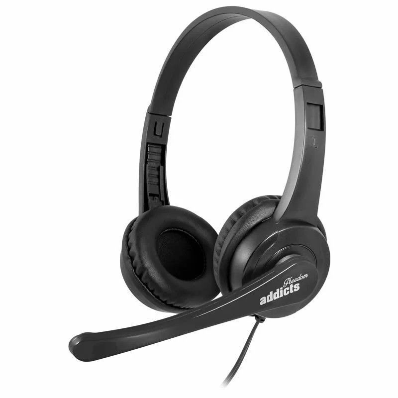 Auriculares Diadema con Cable NGS VOX505USB - Cable 1.8m · Micrófono · Negro